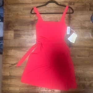 Aritzia Wilfred Vibrant Red Mini Dress